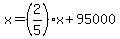 x=%282%2F5%29x%2B95000