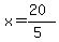 x=%2820%29%2F%285%29