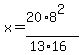x=%2820%2A8%5E2%29%2F%2813%2A16%29