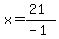 x=%2821%29%2F%28-1%29
