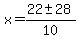 x=%2822%2B-+28%29%2F10
