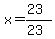 x=%2823%29%2F%2823%29