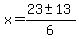 x=%2823%2B-+13%29%2F6