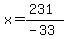x=%28231%29%2F%28-33%29