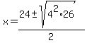 x=%2824%2B-+sqrt%284%5E2%2A26%29%29%2F2