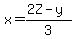 x=%282Z-y%29%2F3