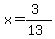 x=%283%29%2F%2813%29