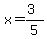 x=%283%29%2F5