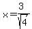 x=%283%29%2Fsqrt%284%29