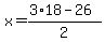 x=%283%2A18-26%29%2F2