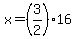x=%283%2F2%2916