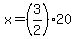 x=%283%2F2%2920