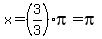 x=%283%2F3%29pi=pi