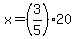 x=%283%2F5%2920