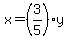 x=%283%2F5%29y