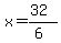 x=%2832%29%2F%286%29