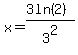 x=%283ln%282%29%29%2F3%5E2