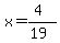 x=%284%29%2F%2819%29