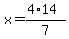 x=%284%2A14%29%2F7