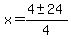 x=%284%2B-+24%29%2F4