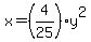 x=%284%2F25%29y%5E2