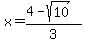 x=%284-sqrt%2810%29%29%2F3
