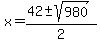 x=%2842%2B-+sqrt%28980%29%29%2F2