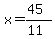 x=%2845%29%2F%2811%29