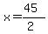 x=%2845%29%2F%282%29