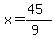 x=%2845%29%2F%289%29