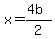 x=%284b%29%2F2