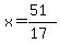 x=%2851%29%2F%2817%29