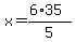 x=%286%2A35%29%2F5