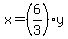 x=%286%2F3%29y