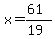 x=%2861%29%2F%2819%29