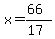 x=%2866%29%2F%2817%29