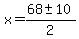 x=%2868%2B-+10%29%2F2