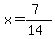 x=%287%29%2F%2814%29