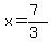 x=%287%29%2F%283%29