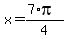 x=%287%2Api%29%2F4