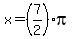 x=%287%2F2%29pi