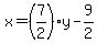 x=%287%2F2%29y-9%2F2