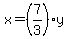 x=%287%2F3%29y