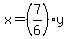 x=%287%2F6%29y