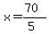 x=%2870%29%2F%285%29