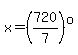 x=%28720%2F7%29%5Eo