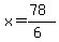 x=%2878%29%2F%286%29