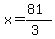 x=%2881%29%2F%283%29