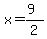 x=%289%29%2F2