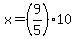 x=%289%2F5%2910